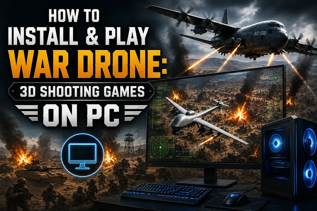 Steps to install and play War Drone 3D Shooting Games on a PC